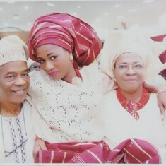 Daddy and Mummy at Gbenga and Omowunmi's wedding. 