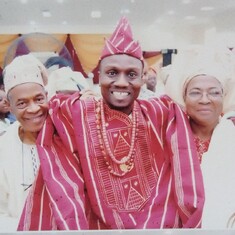 Daddy and Mummy at Gbenga and Omowunmi's wedding. 