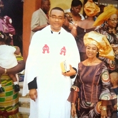 Mum with son Nduka