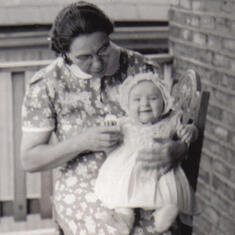 Theresa with her Grandmother, July 1939