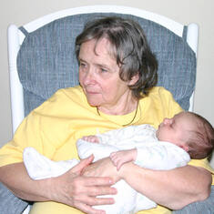 Theresa with granddaughter Rachel, 2005