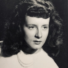 Theresa in 1949 photo used in her high school yearbook.