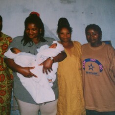 Aunty Therese with Vero, Abunoh, Sis Irene and Akwe twins Yaounde Dec 1997