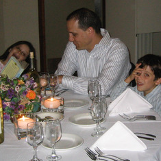 om's son David Kirsch with his children, at Tom's 70th Birthday