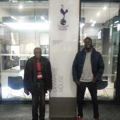 Dad at his beloved Tottenham stadium 
