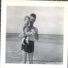 Dad & Bruce at Beach