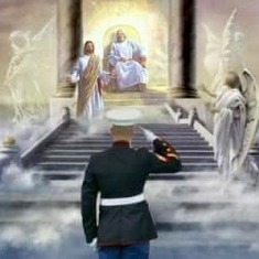 If the Army and the Navy Ever look on Heaven's scenes,
 They will find the streets are guarded
 By United States Marines.