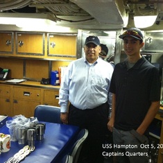 Tom on the USS Hampton