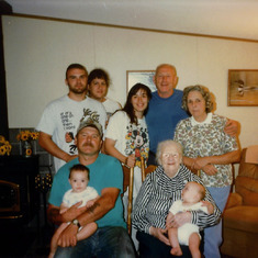 DeWolf's
Tommy, Lori, Ivy, Grandpa and Grandma, Dad, Tommy, Jr., Great Grandma DeWolf and Taylor