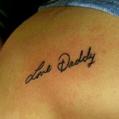 Taylor's tattoo in remembrance of her Dad.