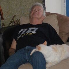 Dad and Noel. Animals LOVED him because he was so gentle.