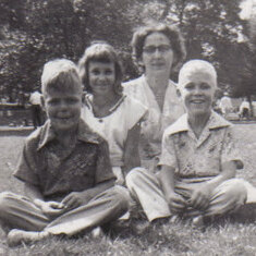 Tommy, Eddie, Lucille and their mother Lucy