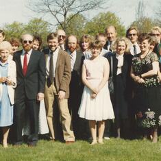 1984 - Tom (far left) with Mitzelfeld Family at his Mom's Funeral