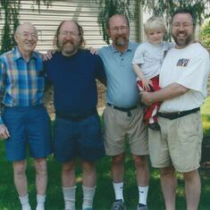 Tom with the Boys - Charlie, Bill, Jim and Little Ben
