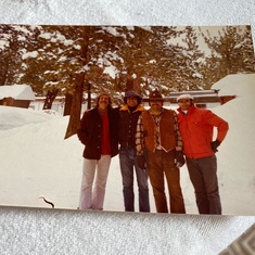 Four friends at Mammoth mt.