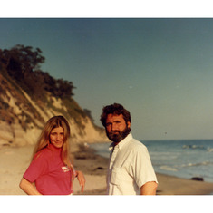 1980's tom and lo at beach