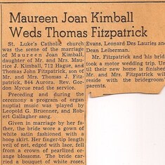 1951.10.23c - press clipping of wedding