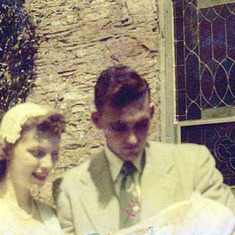 Peggy's baptism, July 1952