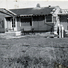 The house Tom built in Mendota, spring 1953