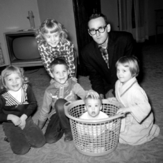 Iconic pic of Kevin in the basket, November 1960
