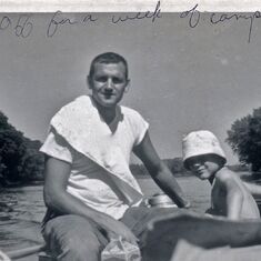 Tom brought his family camping on the St Croix, summer 1962