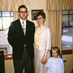 Easter 1967, Tom and Rena, with Patty Rose