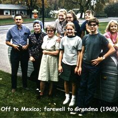 Saying goodbye to Grandma Kimball, Sept 1968