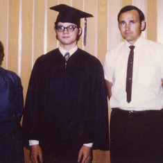 Tom and his mother Isabelle with HS graduate Mark, June 1971