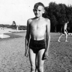 Tommie as skinny teenager, 1944c