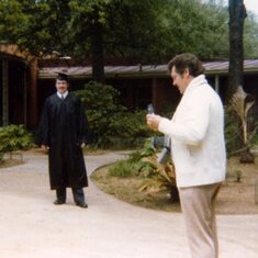 Tommy (right) at Peter's college graduation