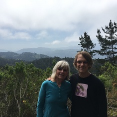 Elin and Thomas, Mother's Day 2020, near Carmel, CA