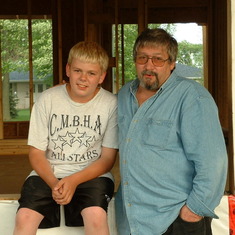Josh and Papa at the new house site