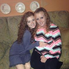T.J'S  Sisters , Ashley & Taylor . T.j's 3rd niece was on her way  <3