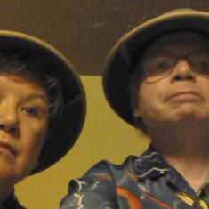 4-2014 Tom and Roberta with pith helmets