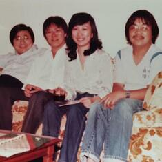 An old pix taken with Thomas, Po-sun (Malaysia) & Chung (Taiwan) @ my Bissonnet Apt. Nostalgic!