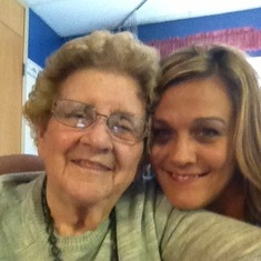 Grandma taking a selfie with me