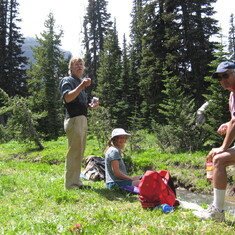Harry Lonsdale loved Tim! Hiking with Karen at Canyon Creek