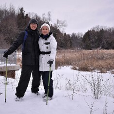 Timen and Jessie Feb 2017 snow hiking
