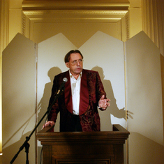 Addressing guests in the Orangery at Kensington Palace 2006