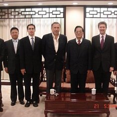 With Simon Minshall and Philip Sohmen with Fudan University Officials 2007