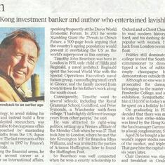 Timothy's obituary featured in The Times  10 November 2020