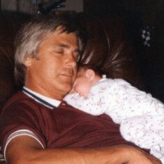A special father-daughter relationship. Sadie was born in 1983; they were inseperable from that moment.
