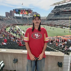 Timothy at the 49ers game 