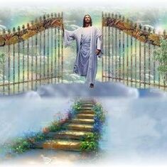 Heavens gate that is where she is waiting for us one day!!