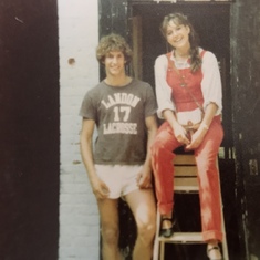 Todd, Summer 1980, with my friend Sophie from Monaco, working on construction site for the summer