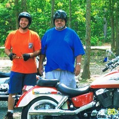 One of Todd's favorite hobbies was to ride his motorcycle. It made him so proud to be able to ride with his father