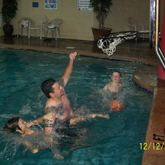 It is hard to believe this was just 12/09. Todd, Matthew, & Branson L. playing Bball in the pool. They had so much fun!
