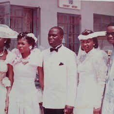 Oye Fatukasi at their Wedding in Lagos