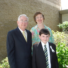 Aidan's First Communion, Gramps comes for all the special occasions.