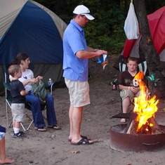 Camping with Tommy, Mary, and kids. Such great memories